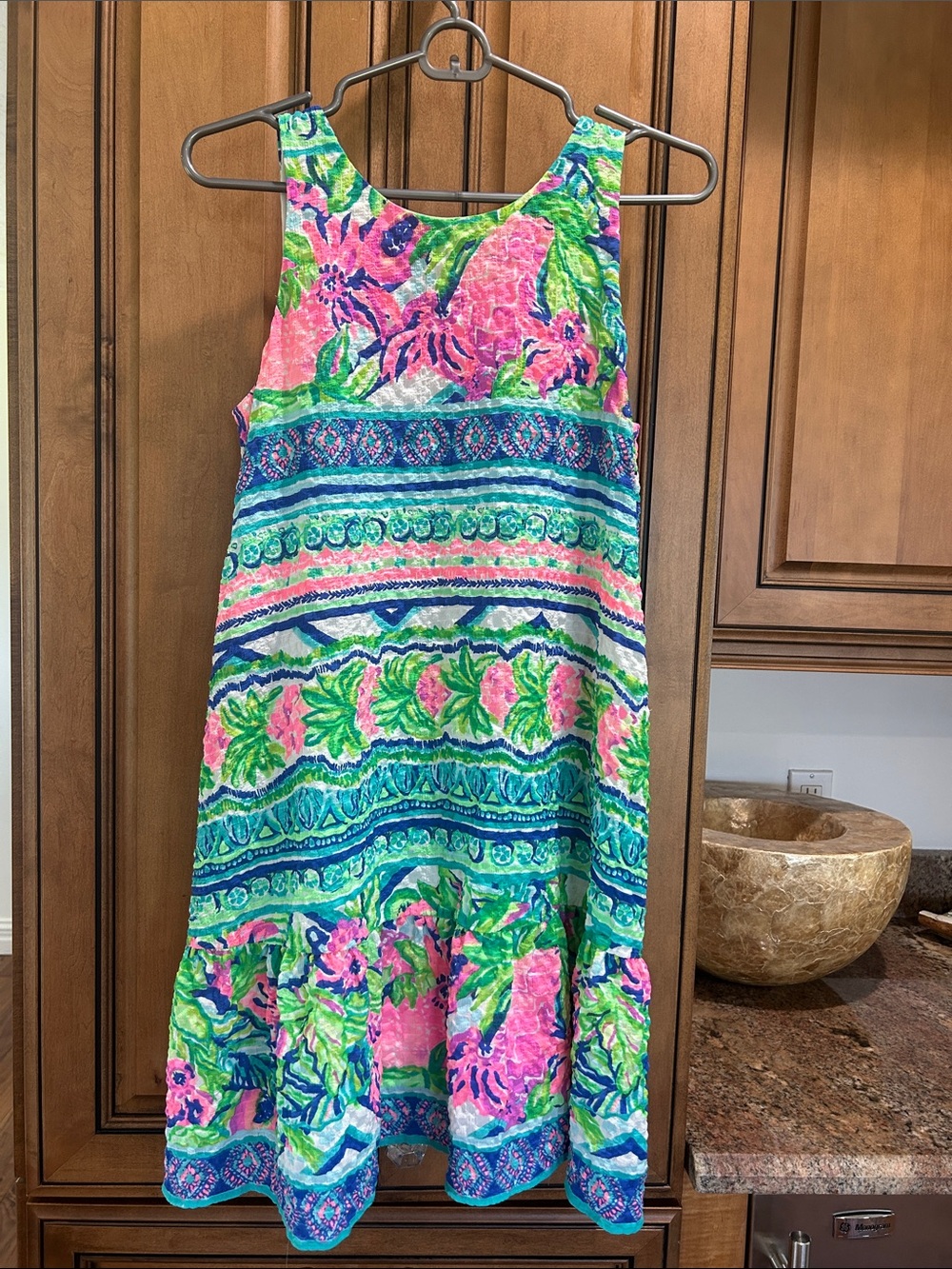 Lilly Pulitzer Pink Green Blue Floral Mini Dress